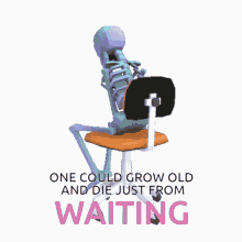 Waiting Skeleton GIF - Waiting Skeleton Chair GIFs