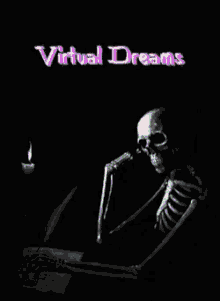 Virtual Dreams Skiing GIF - Virtual Dreams Skiing Skeleton GIFs