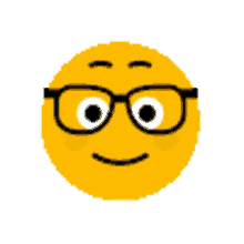 nerd wink emoji eyeglasses smile