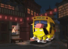 School Bus The Simpsons GIF - School Bus The Simpsons GIFs