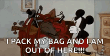 Mickey Mouse Packing GIF - Mickey Mouse Packing Suitcase GIFs