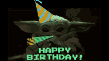 Baby Yoda Happy Birthday GIF - Baby Yoda Happy Birthday Mandalorian GIFs