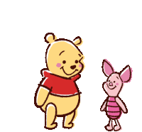 Pooh Piglet Sticker - Pooh Piglet Valentines Stickers