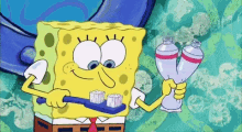 Teeth Spongebob GIF - Teeth Spongebob Brushing GIFs