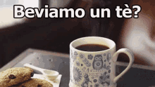 Tè Beviamo Un Tè Caldo Piove Ora Del Tè Bevanda Autunno GIF - Tea Lets Drink A Tea Hot GIFs