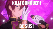 Kill Conquer Be Sus Ibara Saegusa GIF - Kill Conquer Be Sus Ibara Saegusa Amongus GIFs