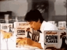 Keanu Reeves Corn Flakes GIF - Keanu Reeves Corn Flakes Cereal GIFs