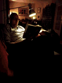book lamp bookworm