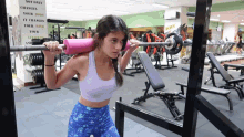 Weak Girl Gym GIF - Weak Girl Gym Struggling GIFs