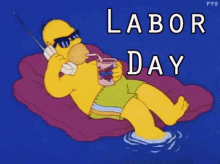 Labor Day Relax GIF - Labor Day Relax Homer GIFs