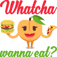 Whatcha Wanna Eat Peach Life Sticker - Whatcha Wanna Eat Peach Life Joypixels Stickers