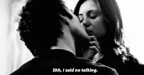 The Vampire Diaries,Elena Gilbert,Damon Salvatore,I Said No Talking,gif,ani...