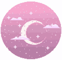 moon kawaii pink