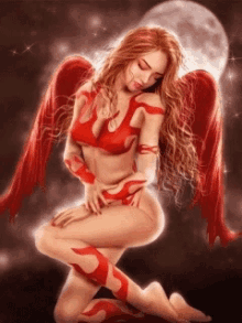 Angel Sexy GIF - Angel Sexy Red Wings GIFs
