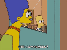 first communion marge simpson bart simpson ned flanders