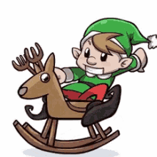 elf reindeer cartoon
