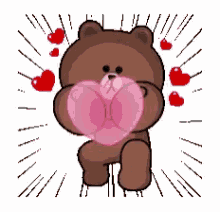 bear love heart