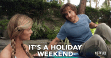 Holiday Weekend No Work GIF - Holiday Weekend No Work Grace And Frankie GIFs