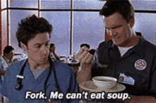 Scrubs Janitor GIF - Scrubs Janitor Fork Me Cant Eat Soup GIFs