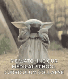 Baby Yoda Medical Student GIF - Baby Yoda Medical Student Watching Our Medical School Curriculum Collapse GIFs