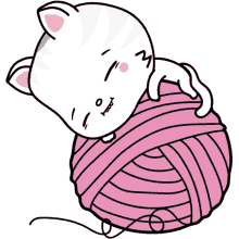 toofiothe cat content yarn kitten happy