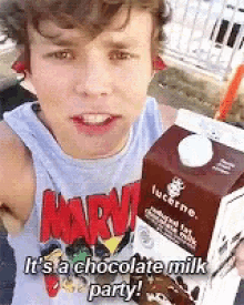 Chocolate Milk Party Cute GIF - Chocolate Milk Party Cute Funny GIFs