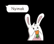 Keko Rabbit Nyimak GIF - Kelinci Makan Wortel Keko Rabbit GIFs