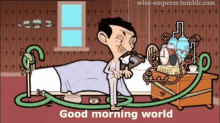 Mr Bean Wake Up GIF - Mr Bean Wake Up Rise And Shine GIFs