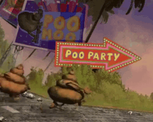 It'S A Poo Party! GIF - Poop Poo Party Running Poop GIFs