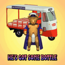 Teddy Bear Bottle GIF - Teddy Bear Bottle Milk Man GIFs