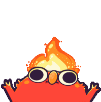 This Is Fine Fire Sticker - This Is Fine Fire Elmo Stickers