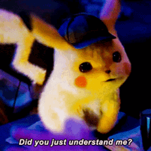 Detective Pikachu Did You Just Understand Me GIF - Detective Pikachu Did You Just Understand Me Did You Understand What I Was Saying GIFs