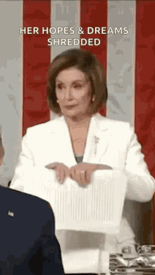 Nancy Pelosi Rip GIF - Nancy Pelosi Rip Tantrum GIFs