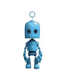 o2 love island bubl blue robot