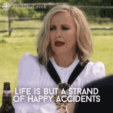 Life Is But A Strand Of Happy Accidents Moira Rose GIF - Life Is But A Strand Of Happy Accidents Moira Rose Moira GIFs