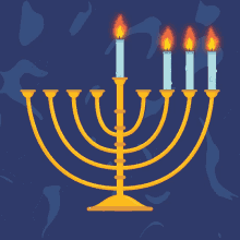 happy hanukkah day three third day menorah candles