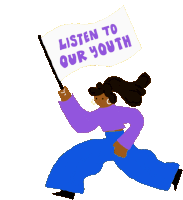 Listen To Our Youth Young People Sticker - Listen To Our Youth Listen Youth Stickers