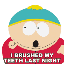 i brushed my teeth last night eric cartman south park s6e17 red sleigh down