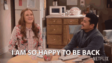 I Am So Happy To Be Back Maggie Geha GIF - I Am So Happy To Be Back Maggie Geha Abigail Spencer GIFs