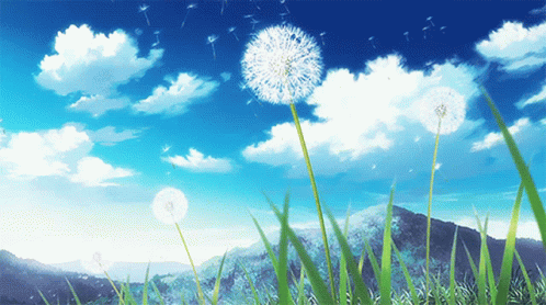 Anime Sky GIF - Anime Sky Dandelion - Discover & Share GIFs