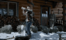 Jesse Hutch Let It Snow GIF - Jesse Hutch Let It Snow Chopping Wood GIFs