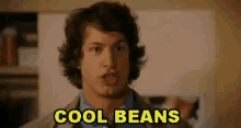 andy samberg cool beans cool excited amazed
