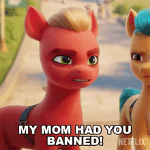 My Mom Had You Banned Sprout Cloverleaf GIF - My Mom Had You Banned Sprout Cloverleaf My Little Pony A New Generation GIFs