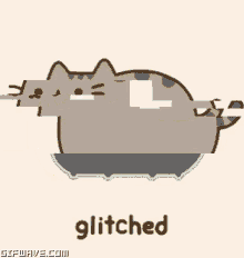 Glitched Pusheen GIF - Glitched Pusheen Messed Up GIFs
