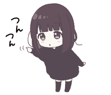 chibi menhera cute anime pointing