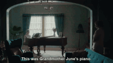 playing piano the queens gambit tv show marielle heller grandmother june piano