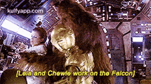 Léla And Chewie Work On The Falcon].Gif GIF - Léla And Chewie Work On The Falcon] Person Human GIFs