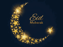 eid mubarak stars shining sparkle blessed feast