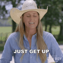 Just Get Back Brush Yourself Off And Go Back To It Jennifer Hudgins GIF - Just Get Back Brush Yourself Off And Go Back To It Jennifer Hudgins Ultimate Cowboy Showdown Season2 GIFs