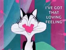 love cartoon hearts cat ive got that loving feeling